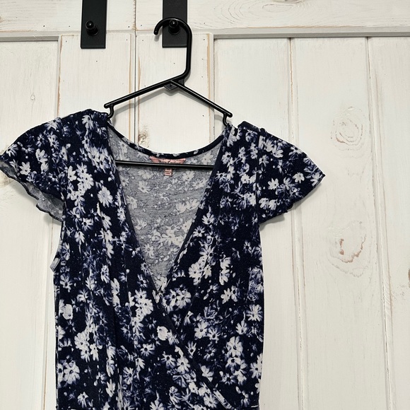 Cute Juicy Couture Summer Maxi Dress Blue with Floral Print - Picture 2 of 3